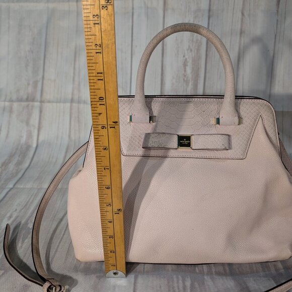 Kate Spade New York Pink Rivas Street Bilson Top Trim Leather Satchel Handbag - Picture 16 of 16